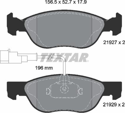 Textar 89012700 - Əyləc dəsti, diskli əyləclər furqanavto.az