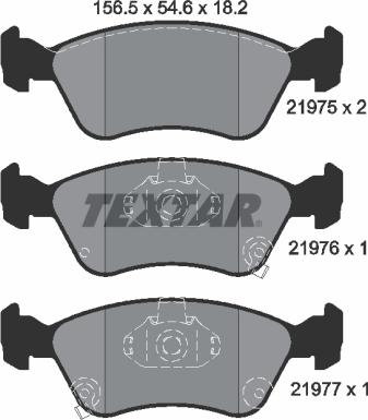 Textar 2197502 - Əyləc altlığı dəsti, əyləc diski furqanavto.az