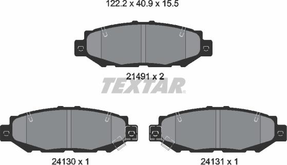 Textar 2149101 - Əyləc altlığı dəsti, əyləc diski furqanavto.az