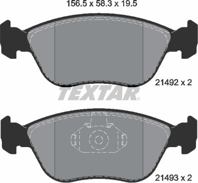 Textar 2149201 - Əyləc altlığı dəsti, əyləc diski furqanavto.az