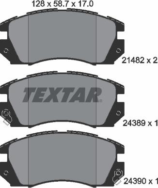 Textar 2148202 - Əyləc altlığı dəsti, əyləc diski furqanavto.az