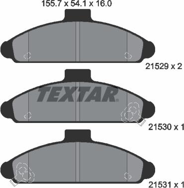 Textar 2152901 - Əyləc altlığı dəsti, əyləc diski furqanavto.az