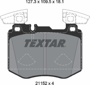 Textar 2115201 - Əyləc altlığı dəsti, əyləc diski furqanavto.az