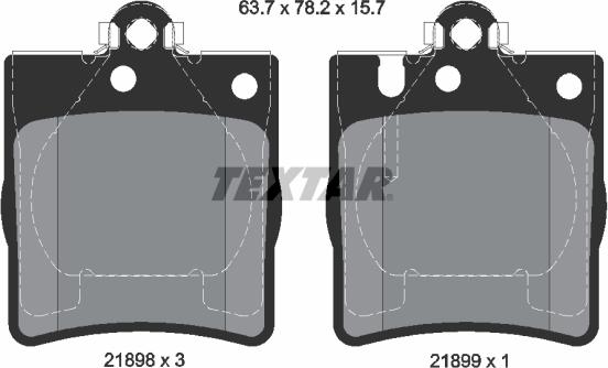 Textar 2189801 - Əyləc altlığı dəsti, əyləc diski furqanavto.az