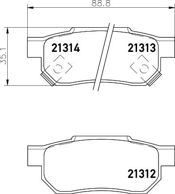 Textar 2131203 - Əyləc altlığı dəsti, əyləc diski furqanavto.az