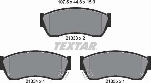 Textar 2133301 - Əyləc altlığı dəsti, əyləc diski furqanavto.az