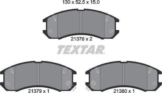 Textar 2137801 - Əyləc altlığı dəsti, əyləc diski furqanavto.az