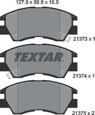 Textar 2137301 - Əyləc altlığı dəsti, əyləc diski furqanavto.az