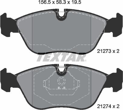 Textar 2127304 - Əyləc altlığı dəsti, əyləc diski furqanavto.az