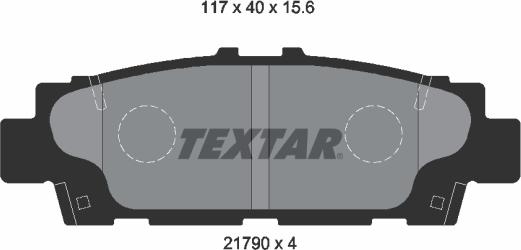 Textar 2179001 - Əyləc altlığı dəsti, əyləc diski furqanavto.az