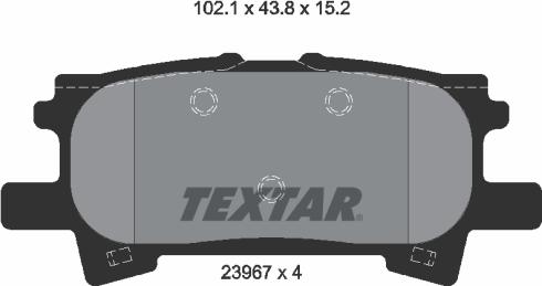 Textar 2396701 - Əyləc altlığı dəsti, əyləc diski furqanavto.az