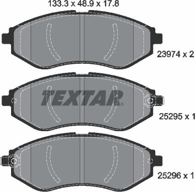 Textar 2397406 - Əyləc altlığı dəsti, əyləc diski www.furqanavto.az