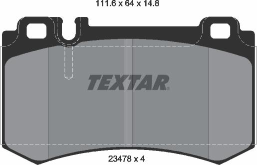 Textar 2347802 - Əyləc altlığı dəsti, əyləc diski furqanavto.az