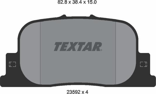 Textar 2359201 - Əyləc altlığı dəsti, əyləc diski furqanavto.az