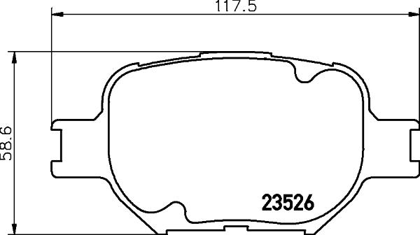 Textar 2352601 - Əyləc altlığı dəsti, əyləc diski furqanavto.az