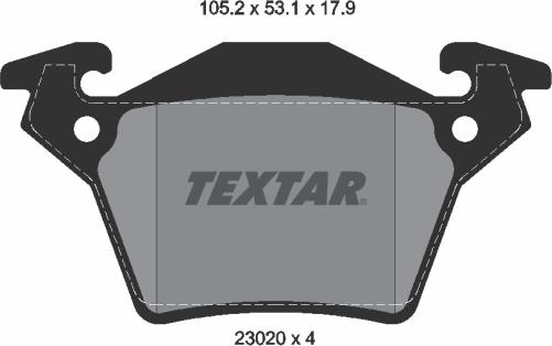 Textar 2302001 - Əyləc altlığı dəsti, əyləc diski furqanavto.az