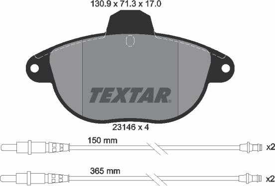 Textar 89013700 - Əyləc dəsti, diskli əyləclər furqanavto.az