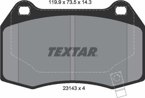 Textar 2314301 - Əyləc altlığı dəsti, əyləc diski furqanavto.az