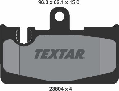 Textar 2380401 - Əyləc altlığı dəsti, əyləc diski furqanavto.az