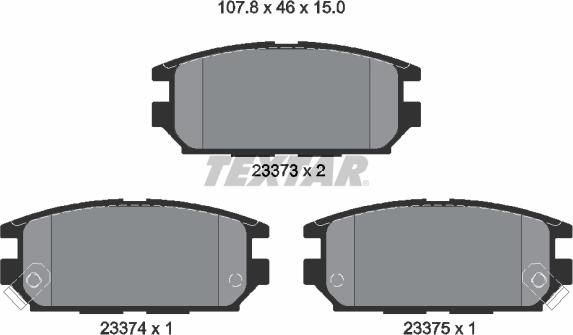 Textar 2337301 - Əyləc altlığı dəsti, əyləc diski furqanavto.az