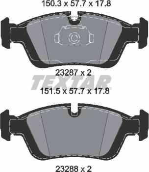 Textar 2328781 - Əyləc altlığı dəsti, əyləc diski www.furqanavto.az