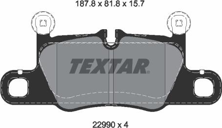 Textar 2299001 - Əyləc altlığı dəsti, əyləc diski furqanavto.az