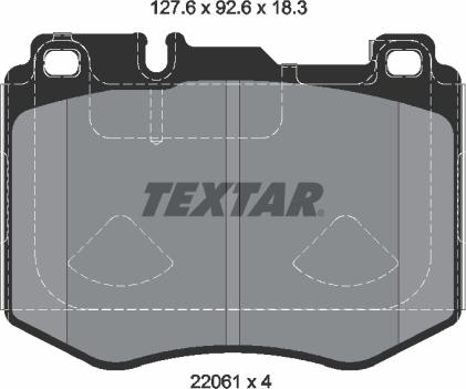 Textar 2206103 - Əyləc altlığı dəsti, əyləc diski www.furqanavto.az