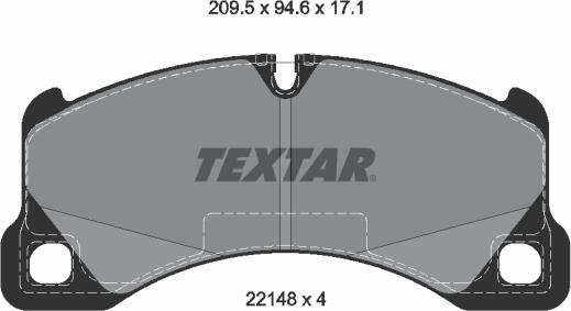 Textar 2214801 - Əyləc altlığı dəsti, əyləc diski furqanavto.az