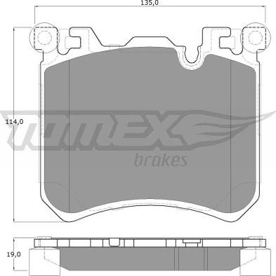 TOMEX brakes TX 19-46 - Əyləc altlığı dəsti, əyləc diski furqanavto.az