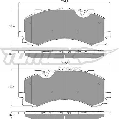 TOMEX brakes TX 19-41 - Əyləc altlığı dəsti, əyləc diski furqanavto.az