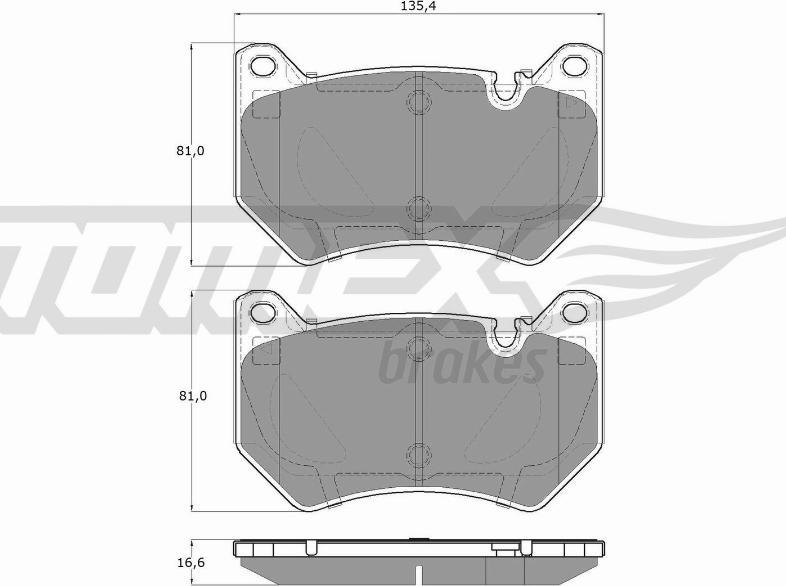 TOMEX brakes TX 19-43 - Əyləc altlığı dəsti, əyləc diski furqanavto.az