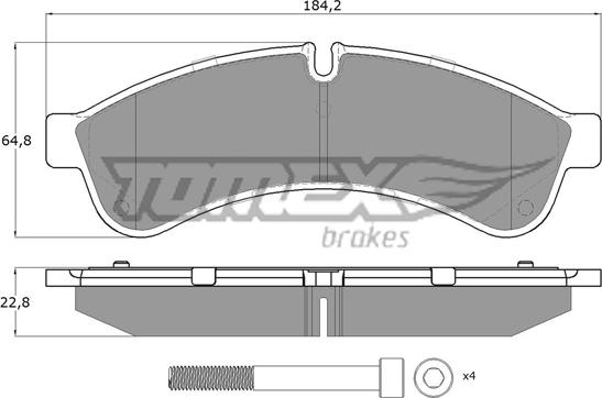 TOMEX brakes TX 19-30 - Əyləc altlığı dəsti, əyləc diski furqanavto.az