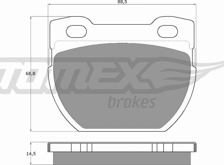 TOMEX brakes TX 19-24 - Əyləc altlığı dəsti, əyləc diski furqanavto.az