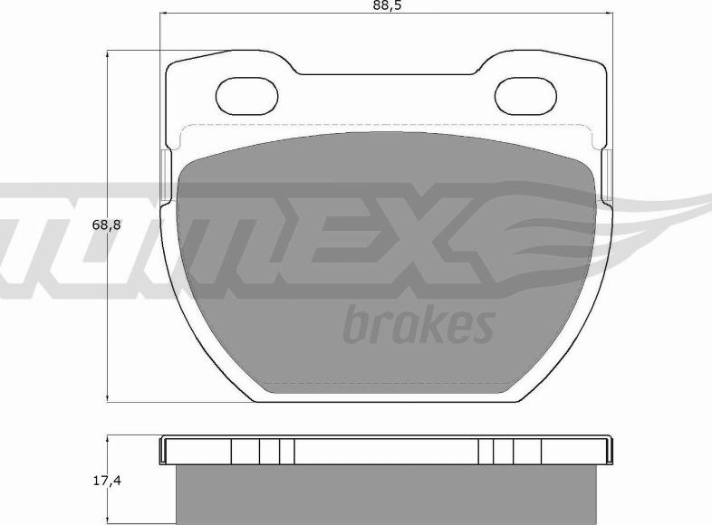 TOMEX brakes TX 19-25 - Əyləc altlığı dəsti, əyləc diski furqanavto.az