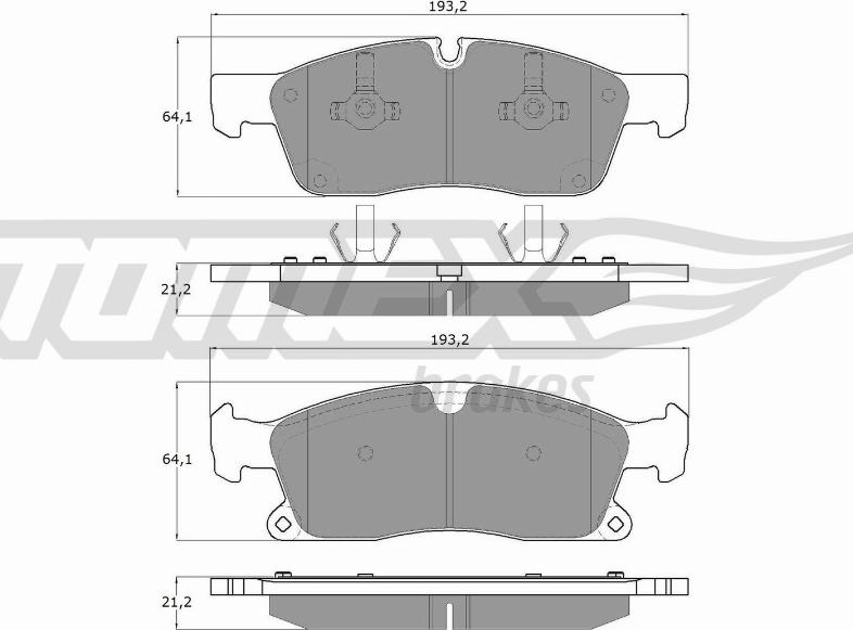 TOMEX brakes TX 19-28 - Əyləc altlığı dəsti, əyləc diski furqanavto.az