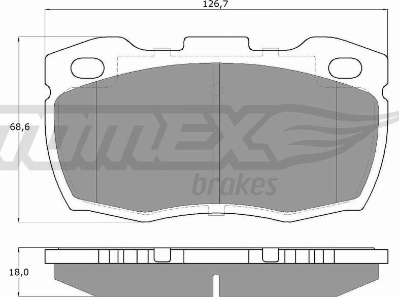 TOMEX brakes TX 19-23 - Əyləc altlığı dəsti, əyləc diski furqanavto.az