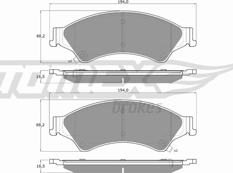 TOMEX brakes TX 19-22 - Əyləc altlığı dəsti, əyləc diski furqanavto.az