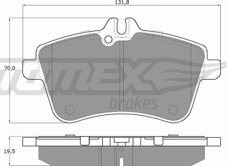 TOMEX brakes TX 14-55 - Əyləc altlığı dəsti, əyləc diski furqanavto.az