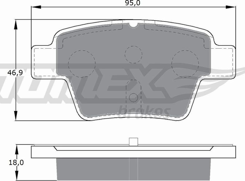 TOMEX brakes TX 14-65 - Əyləc altlığı dəsti, əyləc diski furqanavto.az