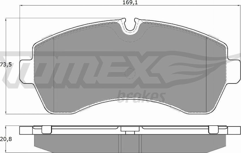 TOMEX brakes TX 14-24 - Əyləc altlığı dəsti, əyləc diski furqanavto.az