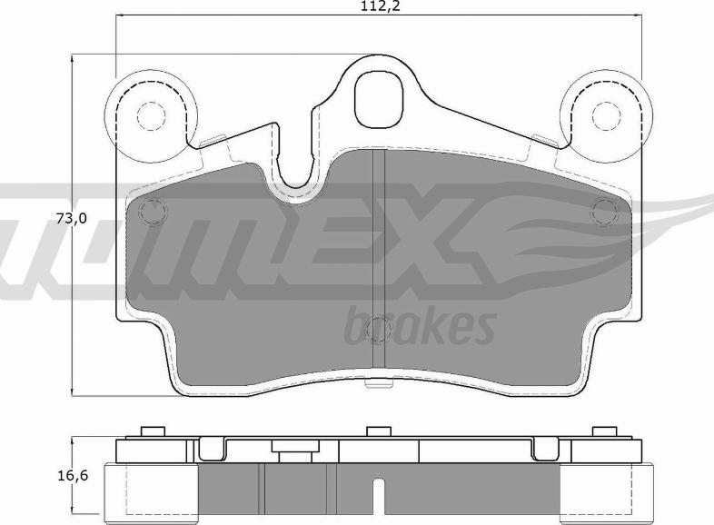 TOMEX brakes TX 14-76 - Əyləc altlığı dəsti, əyləc diski furqanavto.az