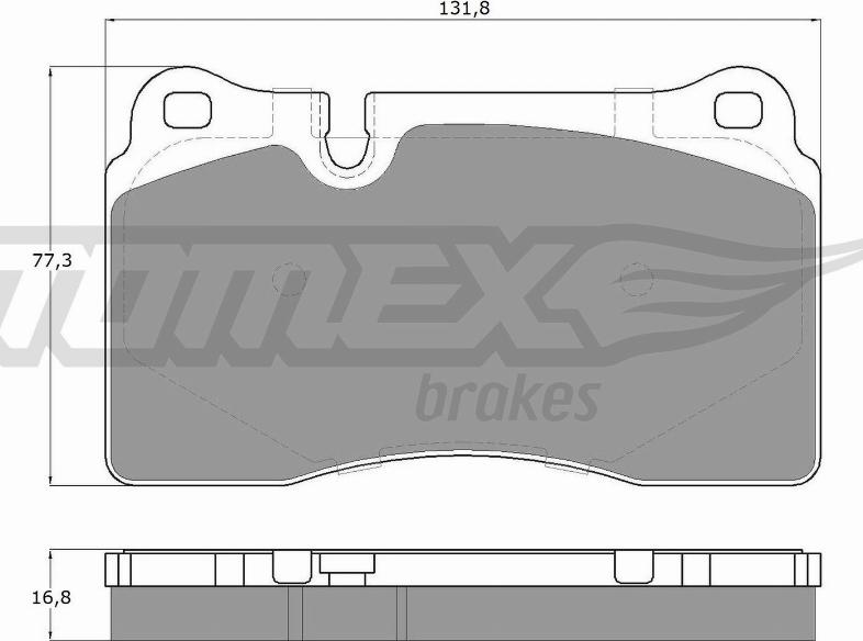TOMEX brakes TX 14-73 - Əyləc altlığı dəsti, əyləc diski furqanavto.az
