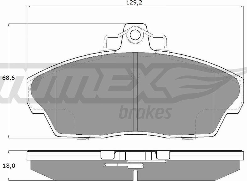 TOMEX brakes TX 15-40 - Əyləc altlığı dəsti, əyləc diski furqanavto.az