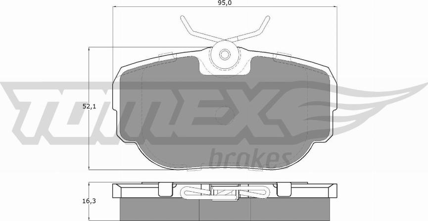 TOMEX brakes TX 15-59 - Əyləc altlığı dəsti, əyləc diski furqanavto.az