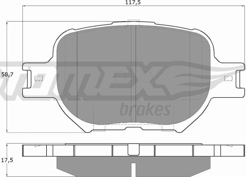 TOMEX brakes TX 15-62 - Əyləc altlığı dəsti, əyləc diski furqanavto.az