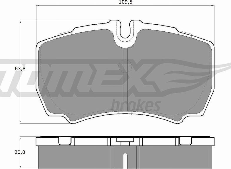 TOMEX brakes TX 15-11 - Əyləc altlığı dəsti, əyləc diski furqanavto.az