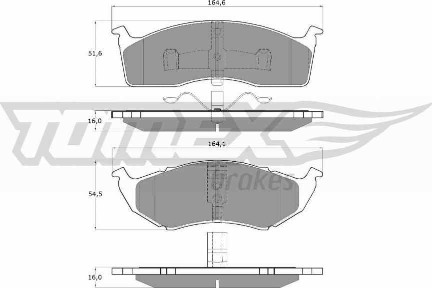 TOMEX brakes TX 15-34 - Əyləc altlığı dəsti, əyləc diski furqanavto.az