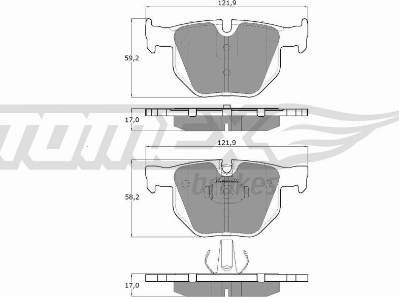 TOMEX brakes TX 15-24 - Əyləc altlığı dəsti, əyləc diski furqanavto.az