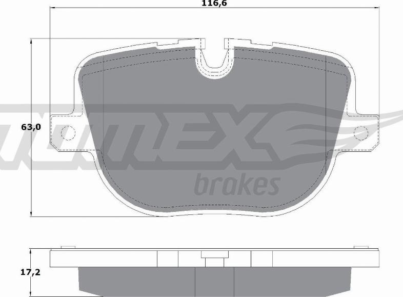 TOMEX brakes TX 16-93 - Əyləc altlığı dəsti, əyləc diski furqanavto.az