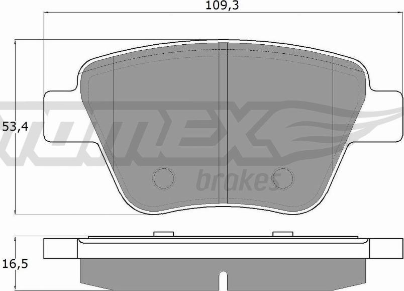 TOMEX brakes TX 16-59 - Əyləc altlığı dəsti, əyləc diski furqanavto.az